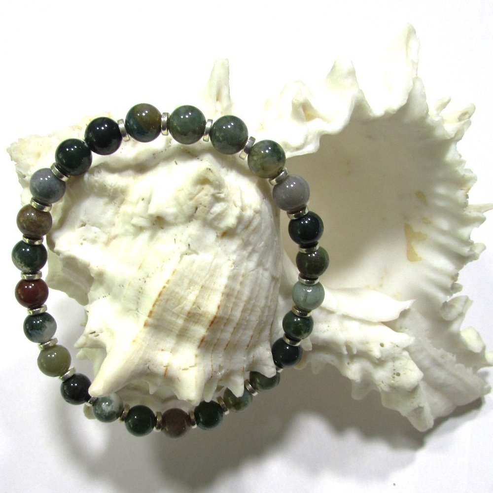 Natural Indian Agate Gemstone Bracelet